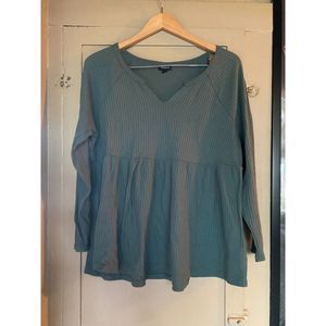 Torrid 0 teal long sleeve used